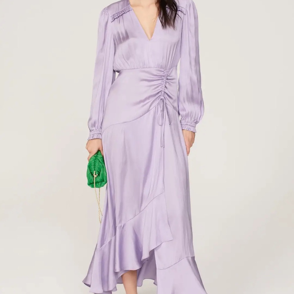 Maje Parma violet satin dress